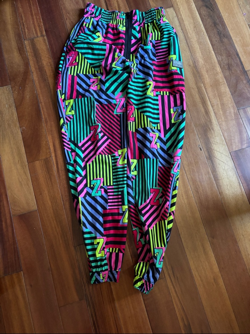 Zumba Neon Geometric Jogger Pants - Multicolor